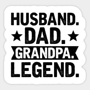 Husband Father Grandpa Legend Sticker